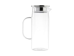 TableCraft 12901 Glass Pitcher with Stainless Steel Dispensing Lid