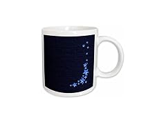 3dRose Falling Stars Bright Blue Mug