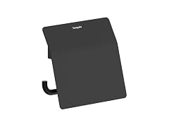 hansgrohe AddStoris S Modern Toilet Paper Holder w Cover, Black
