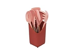 Glad Silicone Kitchen Utensils Set, 8pcs - Rust