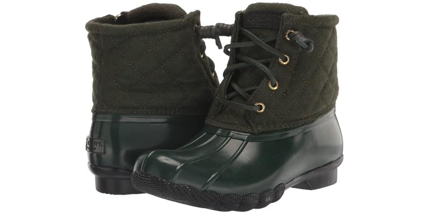 Sperry Women's Saltwater Seacycled Booties Black Size 8.5 M