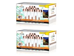 12 Ecothink Copper Solar Stake Lights (Two Sets of Six Lights)