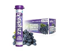 Zipfizz Daily Energy Drink Powder, Grape, 20 Pack
