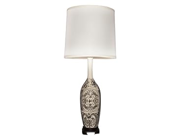 Black/Cream Ceramic Table Lamp
