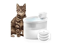 uahpet Cat Water Fountain, Wireless & Battery Operated