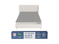 Greaton, 0.75-Inch Vertical Wooden Bunkie Board/Bed Slats, King, Grey