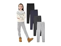 Resinta 4 Pack Girls Fleece Leggings