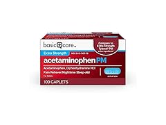 Amazon Basic Care Acetaminophen PM,100 Count