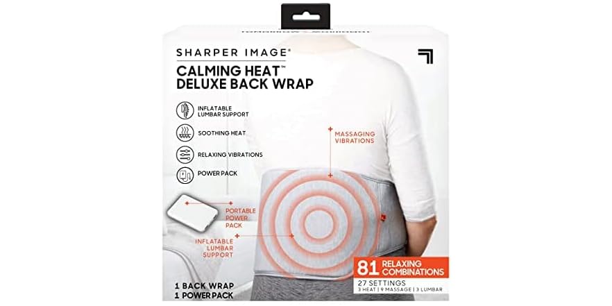 Calming Heat Back Wrap Sharper Image