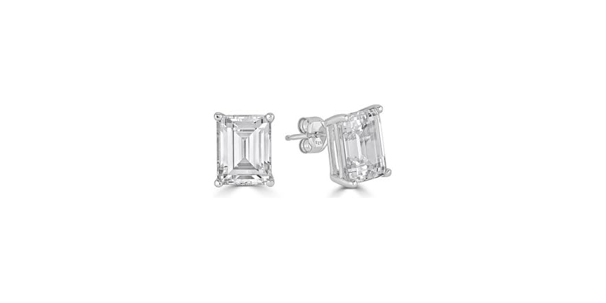 Katie Emerald Cut Studs