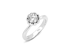 Sterling Silver Round Ring
