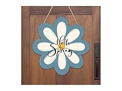 Xeubiou Hello Spring Wooden Sign