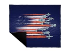 Vintage Sci Fi Camp Blanket