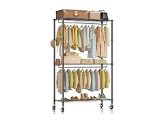 Simple Deluxe Rolling Clothes Rack