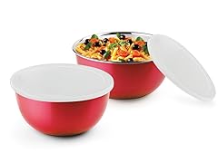 Microwave Safe Stainless Steel Bowl Set