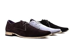 Men's Suede Lace-Up Plain Toe Derby