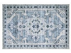 Bibb Home Washable Flannel Printed Area Rug, 4'x6' ft