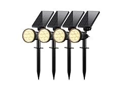 Bosceos Solar Spot Lights for Outside, 4PK