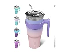 BJPKPK 40 oz Tumbler w/Handle, Pastel