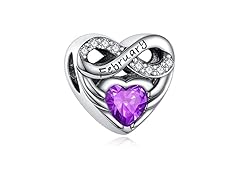 BEEUVIP February Birthstone Charm