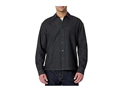 Men's Modern Denim Button-Down Shirt