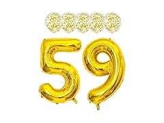 Gold Number 59 Balloon