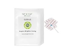 AZEUS Vacuum Sealer Bag Rolls Combo with Labels & Marker, 100 Count 