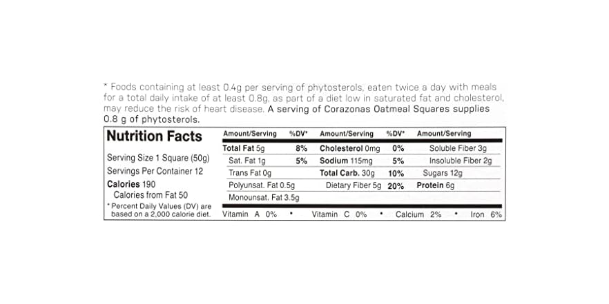 Corazonas Heartbar Oatmeal Square, Dark Chocolate Cherry, 12 Count