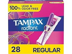 Tampax Radiant Regular Absorbency 28 Count
