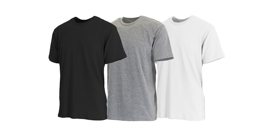 3PK or 6PK Mens S/S Crew Neck Classic Tee