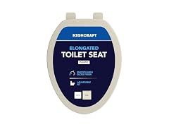 HIGHCRAFT Premium Elongated Toilet Seat with Adjustable Hinges