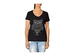 Hanes Women (S) Short Sleeve Graphic Tee Black