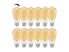 BesLowe 12Pk ST64 Large Vintage LED Edison Bulbs