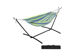 Double Hammock w/ Space-Saving Steel Stand