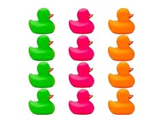 Fun Express 5 1/2" Mini Neon Ducks Lucky Duck Exchange Packs