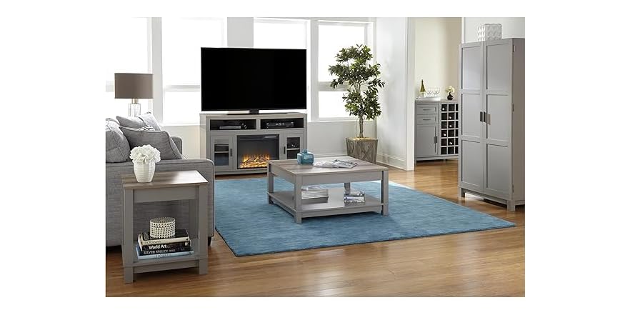 Ameriwood Carver Coffee Table – Stylish Gray Finish for Modern Spaces - Image 2