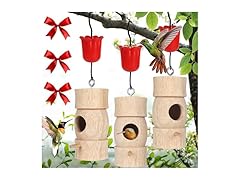 LOTKEY Wooden Hummingbird House 3 Pack
