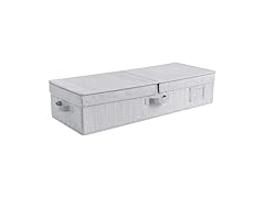 JS HOME Foldable Under Bed Organizer  Gray