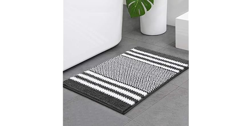 Soft Absorbent Chenille Bath Mat