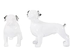 White Ceramic Dog Statues