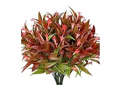KLEMOO Artificial Flowers 8PCS Red