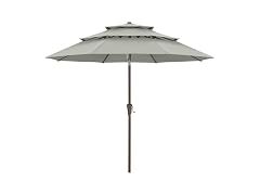 ABCCANOPY 3 Tiers Patio Umbrella 11ft Grey