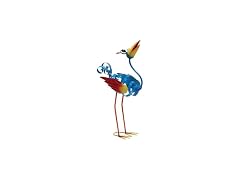 Santa's Workshop 20.3" Iron Blue Yard Bird