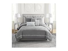 Queen Comforter Set 7Pc Faux Suede
