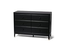 Little Seeds Aster 6-Drawer Dresser, Black