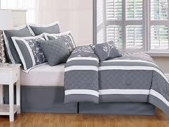 Riverbank M/F 8pc Comforter Set – Grey