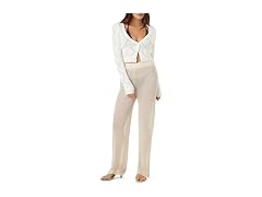 Forever 21  (XS) Sheer High-Rise Pants Sandshell