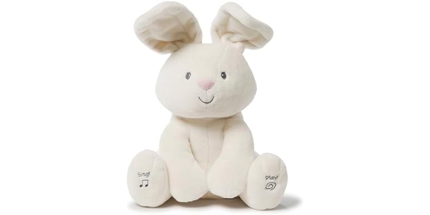 GUND Baby Flora The Bunny Plush Activity Toy - 8.5" With Crinkle Ears, Squeaker & Teether - View #8