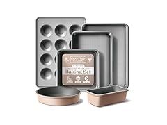 6 Pc Stackable Bakeware Set Taupe