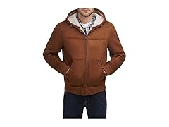 Levis Mens Faux Leather Hoody Bomber (3X)